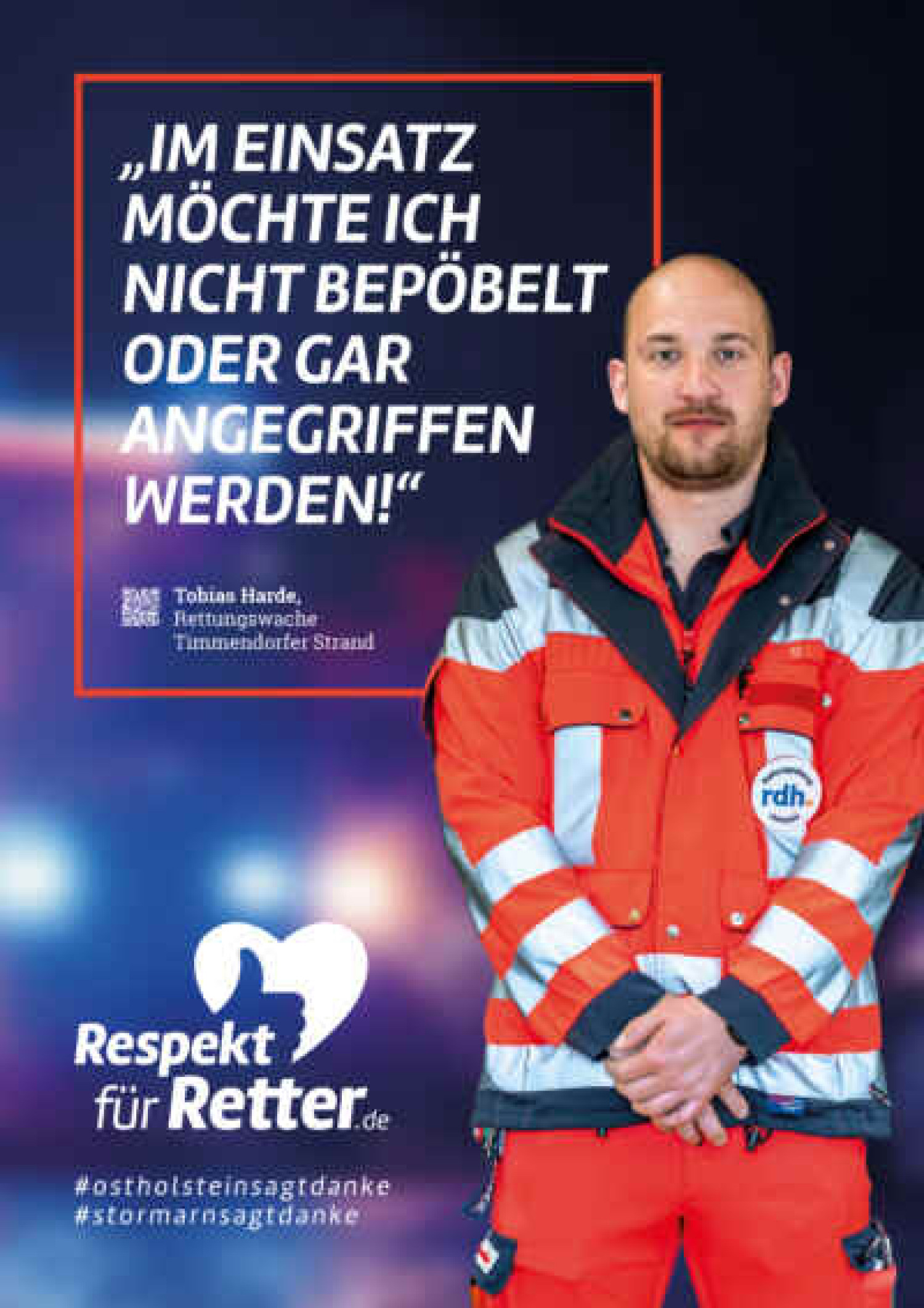 Plakat Respekt fuer Retter Tobias Harde 1 400x566